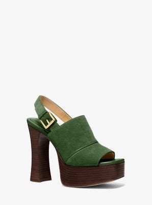 michael kors suede platform|Maxine Suede Platform Sandal .